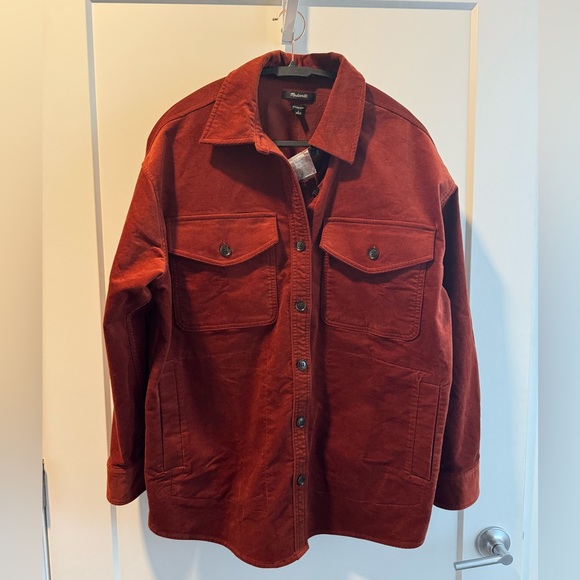 NWT | Madewell | Stretch Twill Oversized Shirt Jacket - Picture 9 of 17